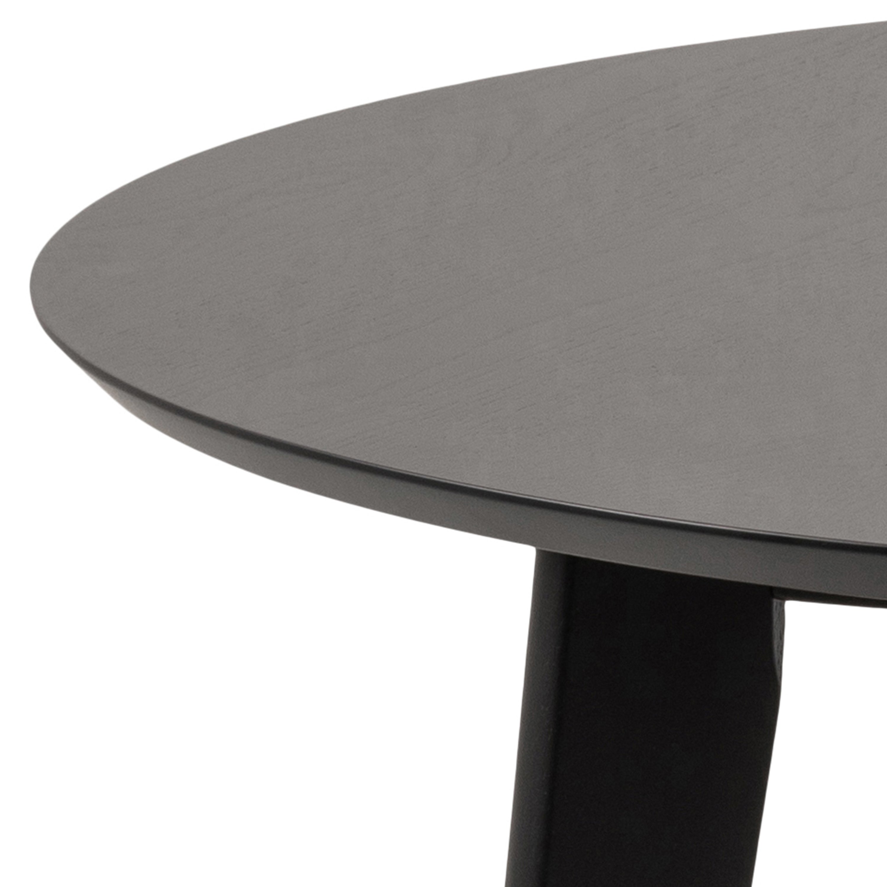 Roxby Round Dining Table in Black 105x76cm – FTG, view 6