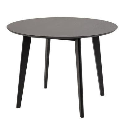 Roxby Round Dining Table in Black 105x76cm Included 4 Roxby Dining Chairs in Black – FTG, view 2