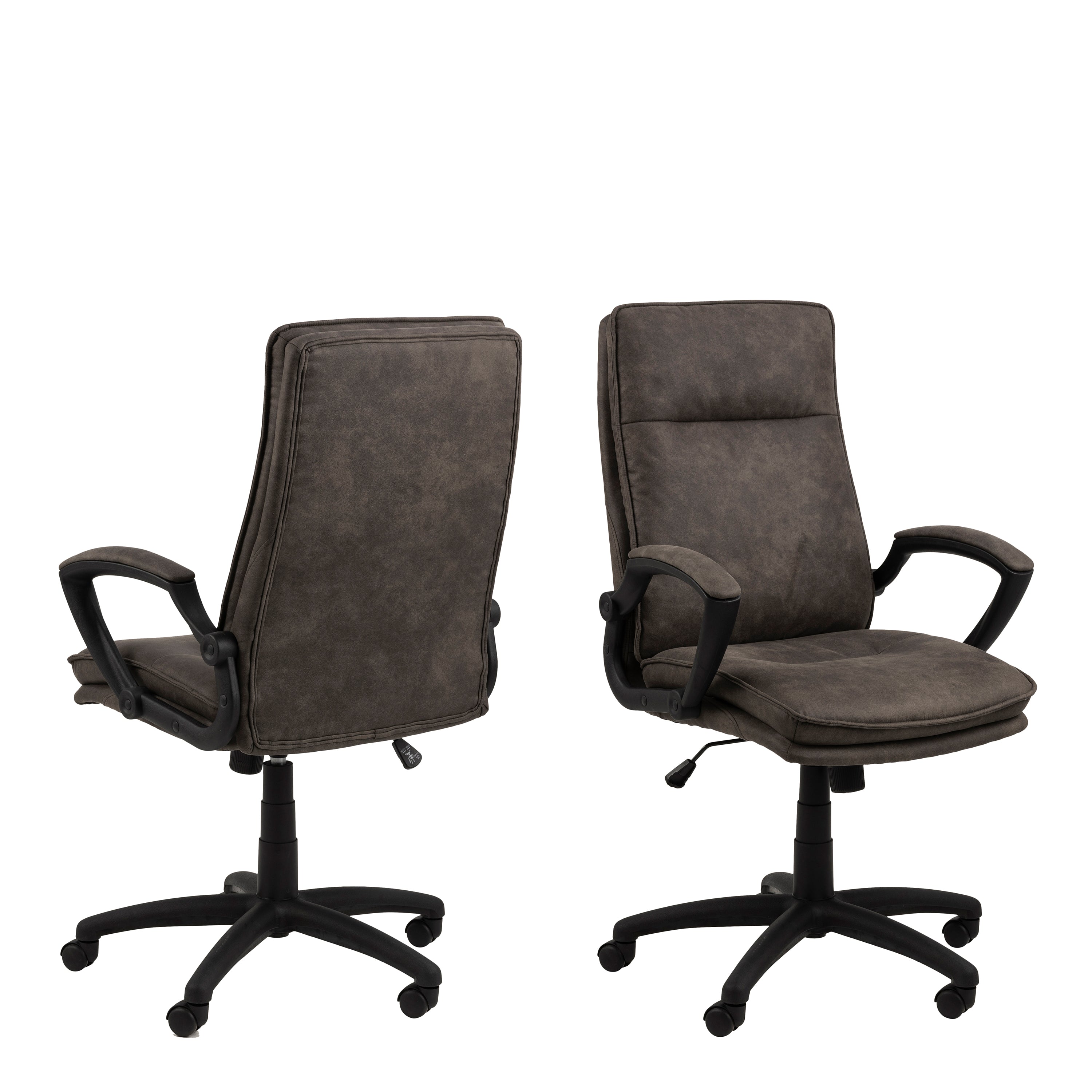 Brad Swivel Desk Chair with Armrest in Black – FTG