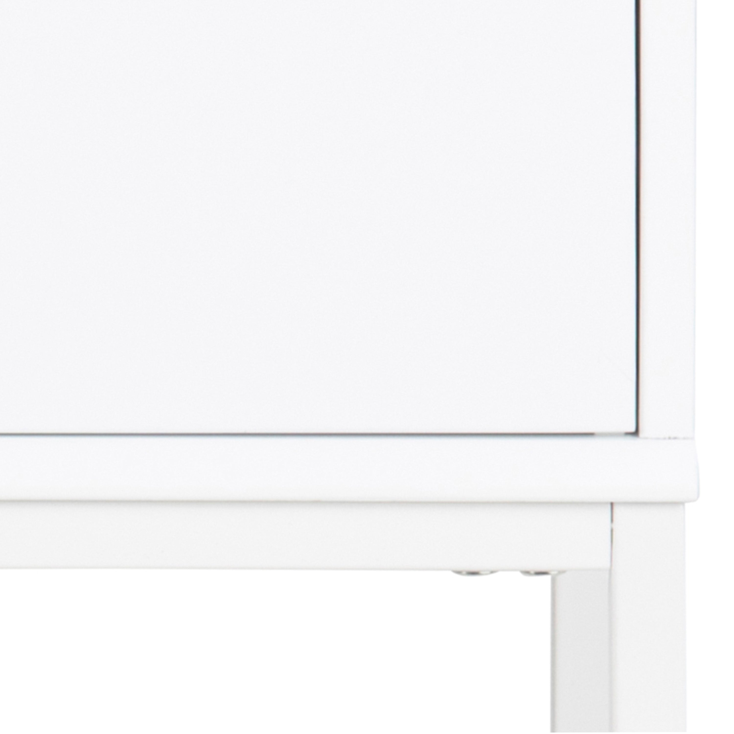 Mitra 1 Drawer Bedside Table in White – FTG, view 9