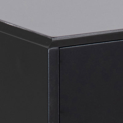 Mitra 1 Drawer Bedside Table in Black – FTG, view 7