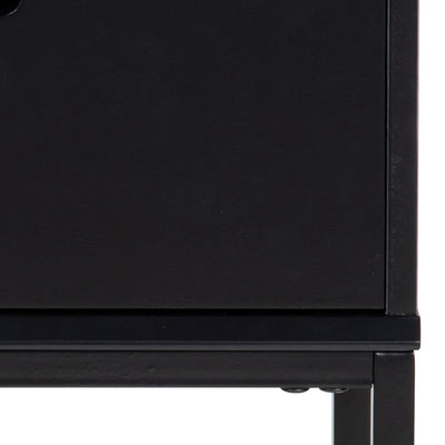 Mitra 1 Drawer Bedside Table in Black – FTG, view 8