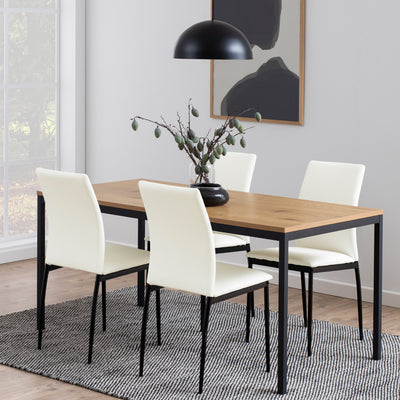Seaford Dining Table in Black & Oak – FTG, view 3