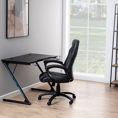 Trooper Gaming Desk in Black – FTG, view 4