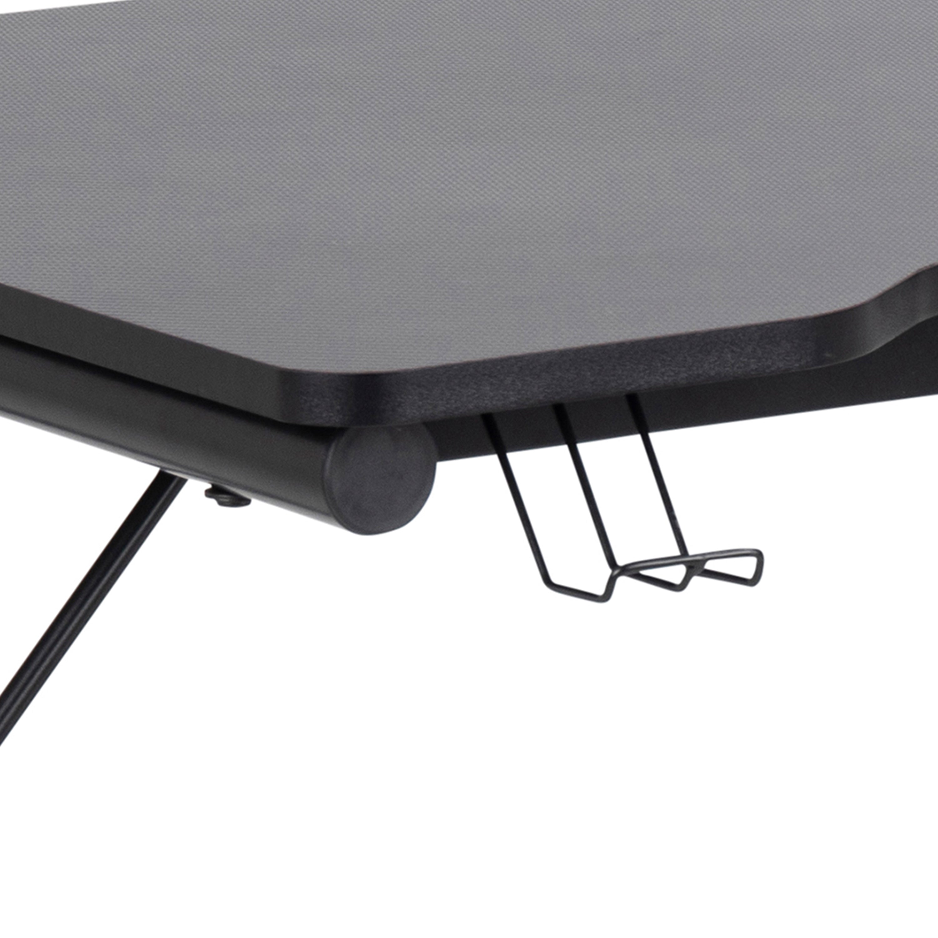 Trooper Gaming Desk in Black – FTG, view 6