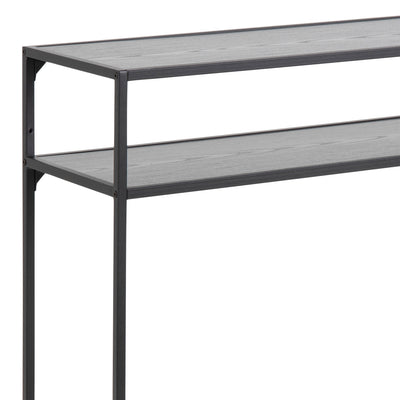 Seaford Black Metal Console Table with Black Top – FTG, view 5