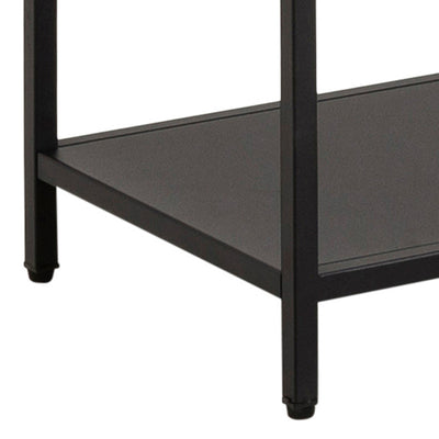 Newcastle Asymmetrical Bookcase with 6 Shelves in Matt Black – FTG, view 9