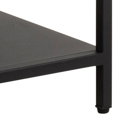 Newcastle Asymmetrical Bookcase with 3 Shelves in Matt Black – FTG, view 3
