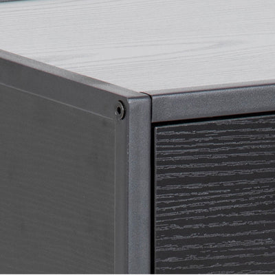 Seaford Bedside Table with 1 Drawer in Black – FTG, view 7