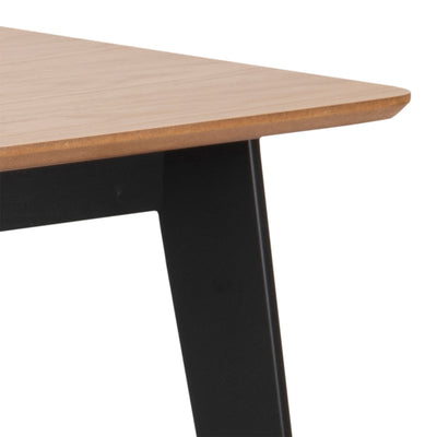 Roxby Dining Table in Oak & Black – FTG, view 5