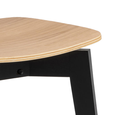 Roxby Dining Table in Oak & Black Included 4 Roxby Dining Chairs in Black and Oak – FTG, view 8