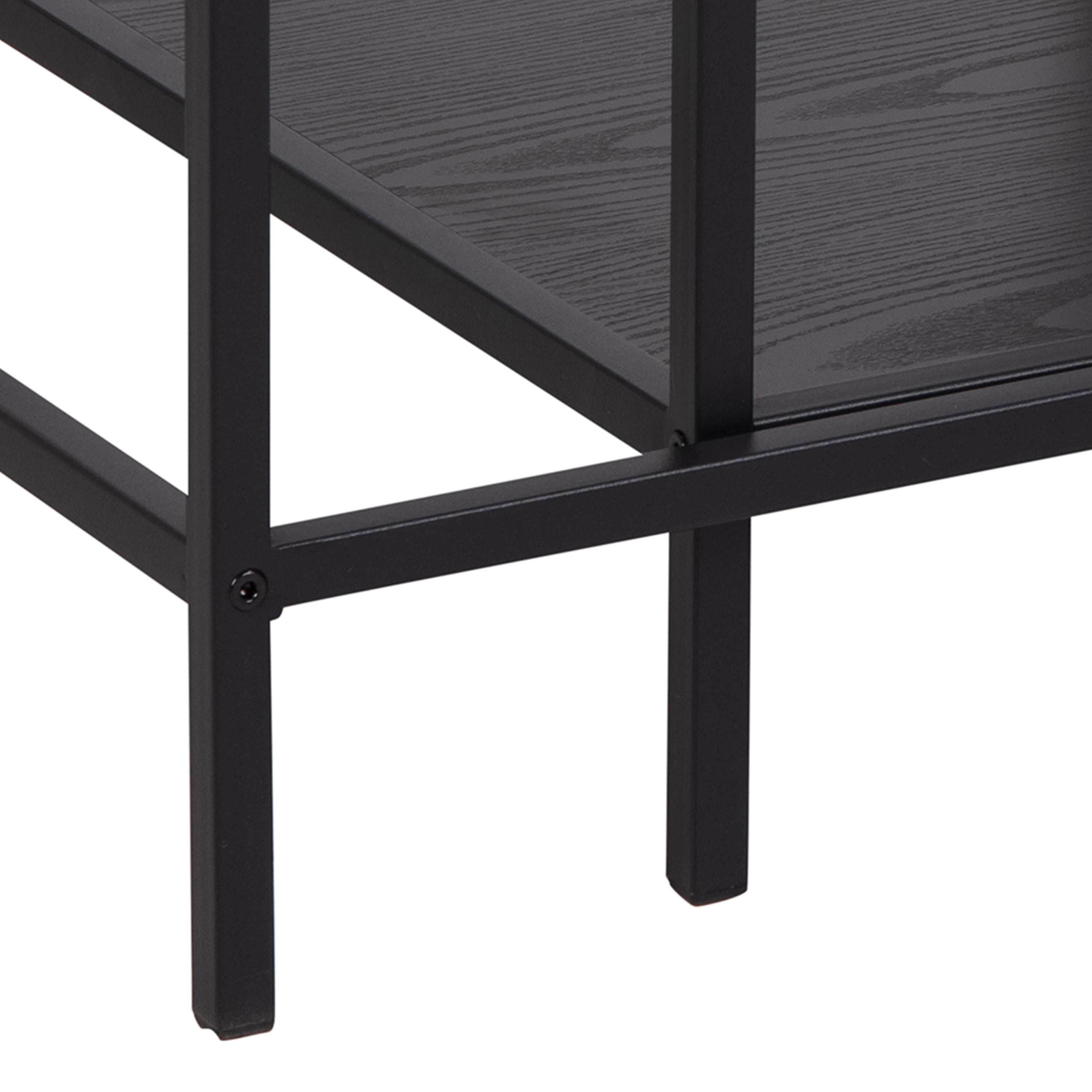 Seaford Black Metal Coffee Table Set with Glass Top – FTG, view 7