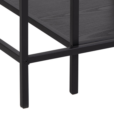 Seaford Black Metal Coffee Table Set with Glass Top – FTG, view 7