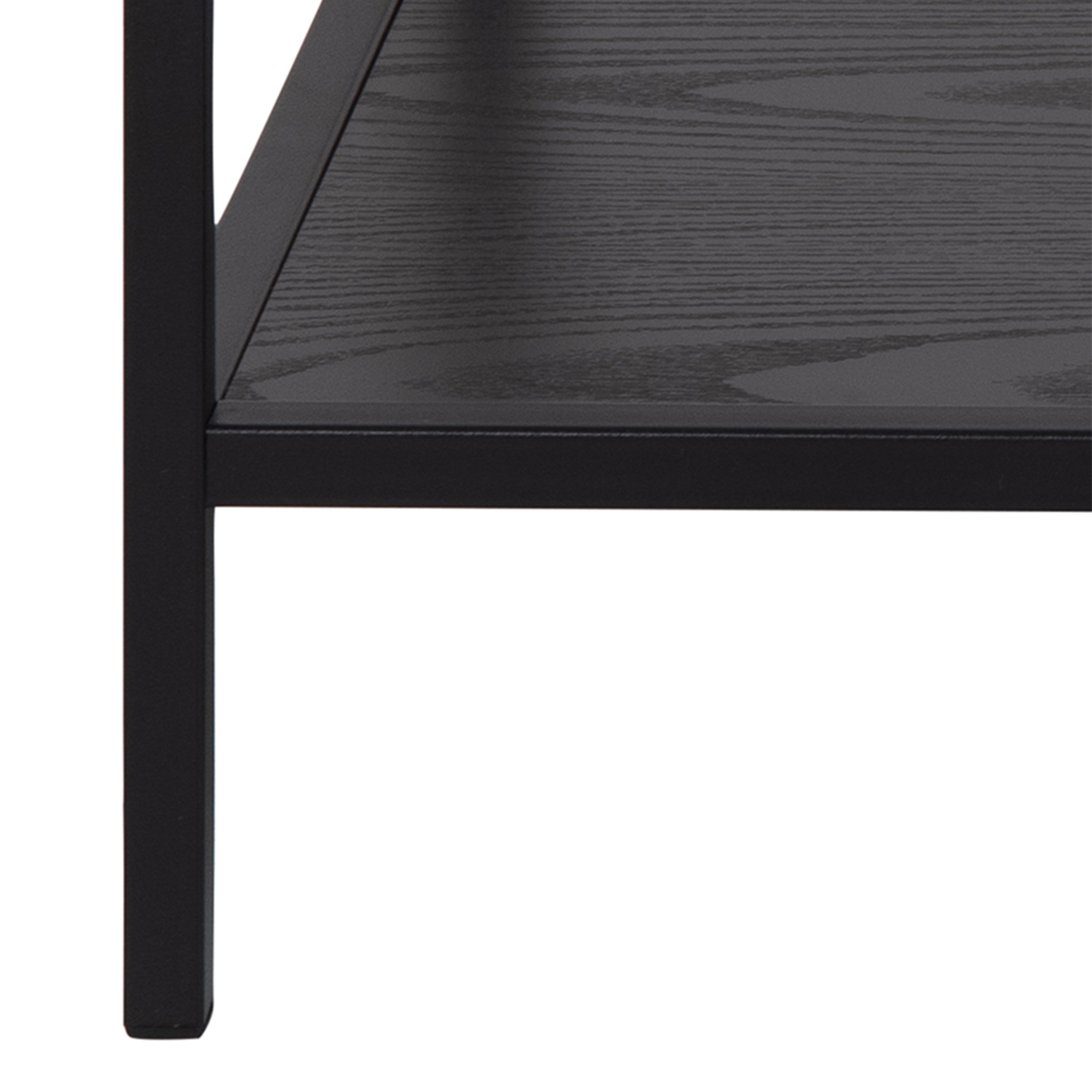 Seaford Black Metal Coffee Table Set with Glass Top – FTG, view 8
