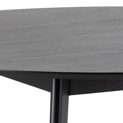 Roxby Round Dining Table in Black 140x76cm – FTG, view 11