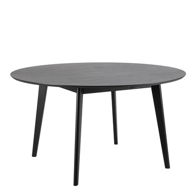 Roxby Round Dining Table in Black 140x76cm – FTG