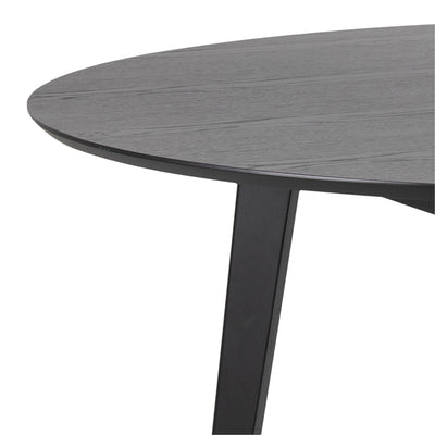 Roxby Round Dining Table in Black 140x76cm – FTG, view 9