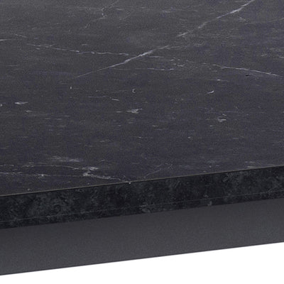 Amble Dining Table with Black Marble Melamine Top & Black Legs – FTG, view 8
