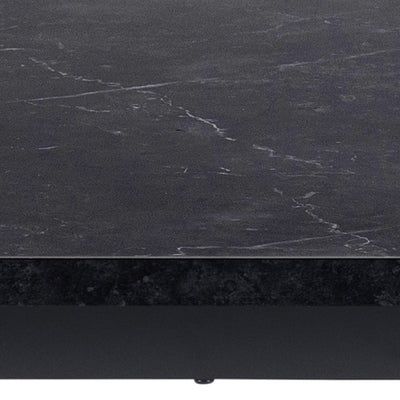 Amble Dining Table with Black Marble Melamine Top & Black Legs – FTG, view 9