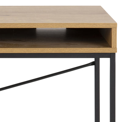 Seaford Office Desk with 1 Drawer in Oak – FTG, view 9