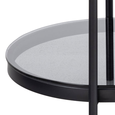 Bayonne Oval Coffee Table with Smoked Glass Top – FTG, view 10