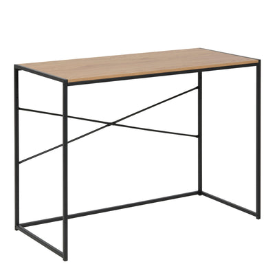 Seaford Office Desk in Black & Oak – FTG