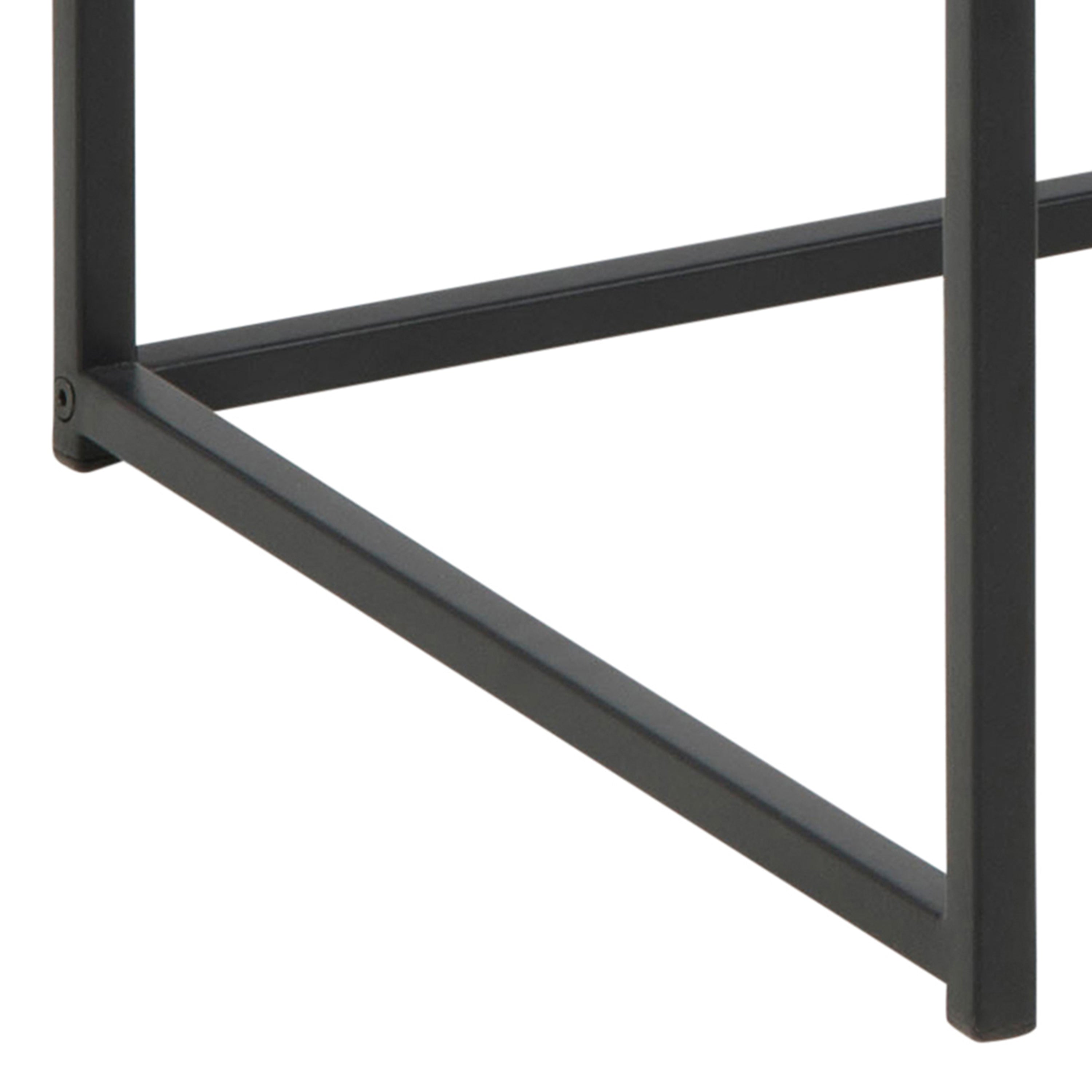 Seaford Office Desk in Black & Oak – FTG, view 7