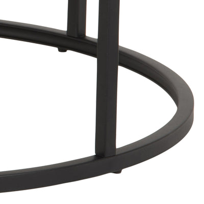 Spiro Round Coffee Table Set with Oak Top & Black Legs – FTG, view 8