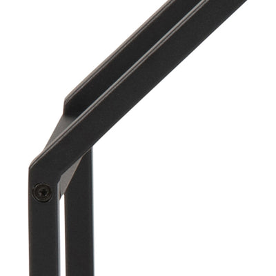 Seaford Octagonal Metal Wall Shelf in Black & Oak – FTG, view 4