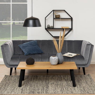 Seaford Octagonal Metal Wall Shelf in Black – FTG, view 3