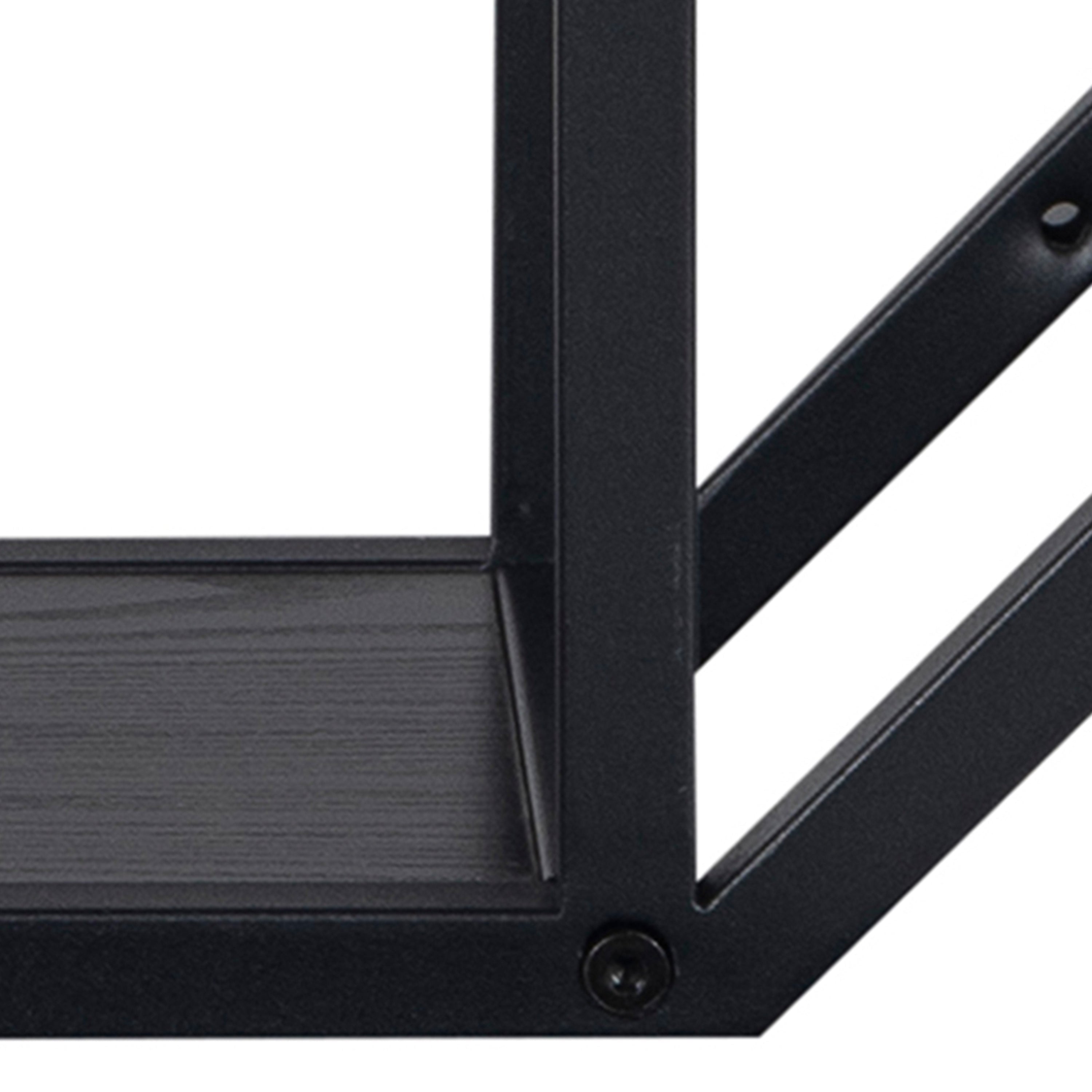 Seaford Octagonal Metal Wall Shelf in Black – FTG, view 7