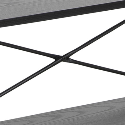 Angus Bookcase with 5 Shelves in Black – FTG, view 10