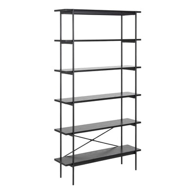 Angus Bookcase with 5 Shelves in Black – FTG
