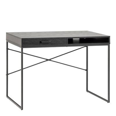 Seaford 1 Drawer Office Desk in Ash Black – FTG