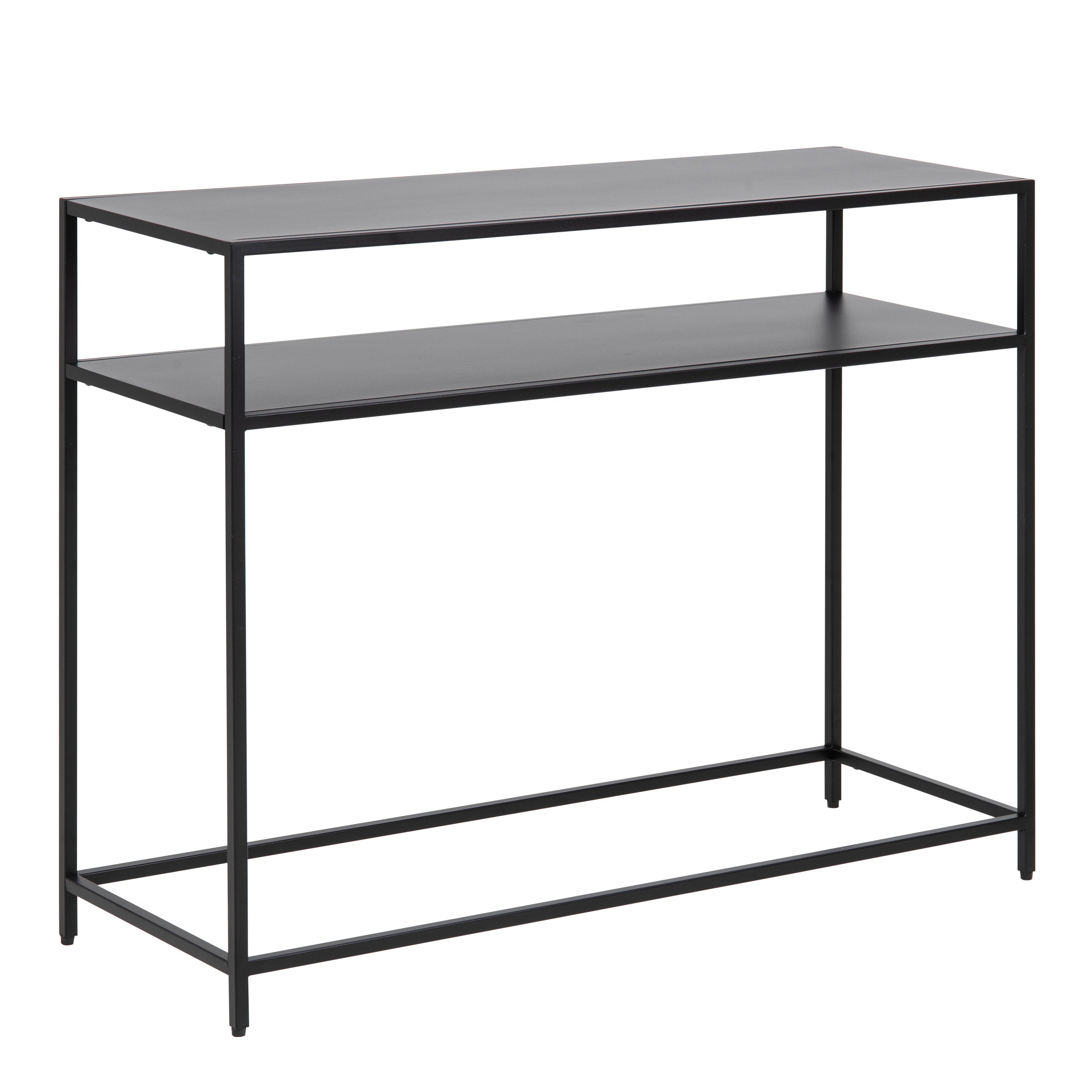 Newcastle Console Table with Open Shelf in Matt Black – FTG