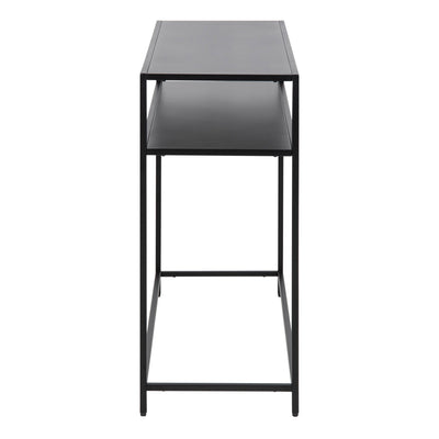 Newcastle Console Table with Open Shelf in Matt Black – FTG, view 3