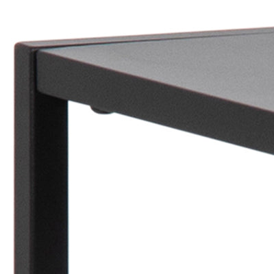 Newcastle Console Table with Open Shelf in Matt Black – FTG, view 7