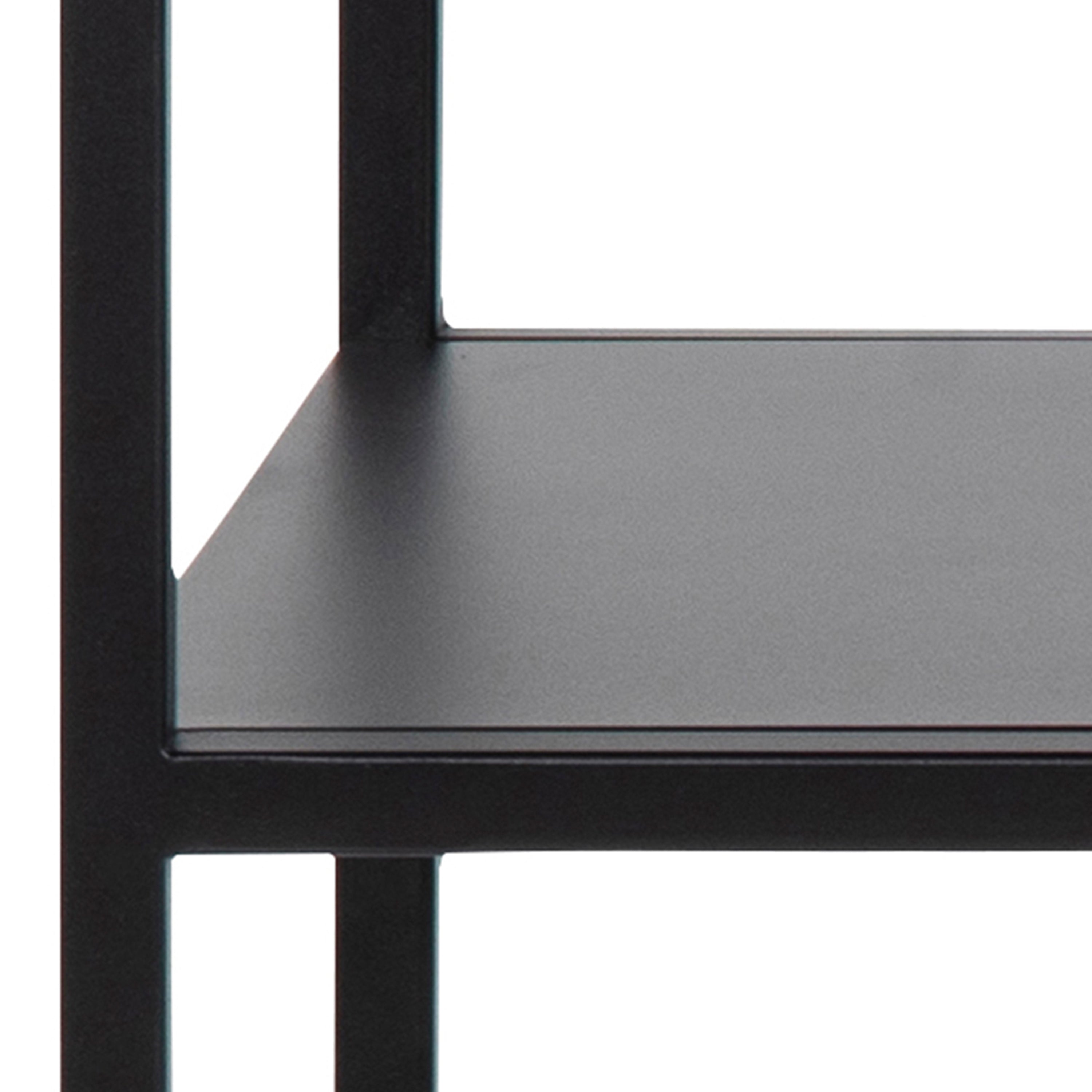 Newcastle Console Table with Open Shelf in Matt Black – FTG, view 8