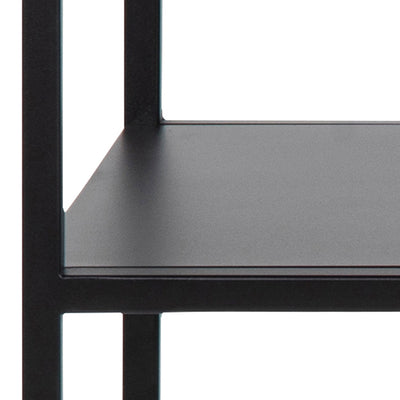 Newcastle Console Table with Open Shelf in Matt Black – FTG, view 8