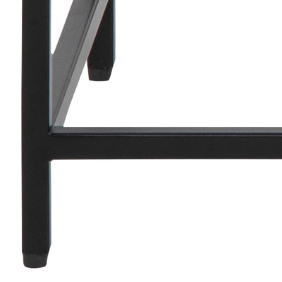 Newcastle Console Table with Open Shelf in Matt Black – FTG, view 9