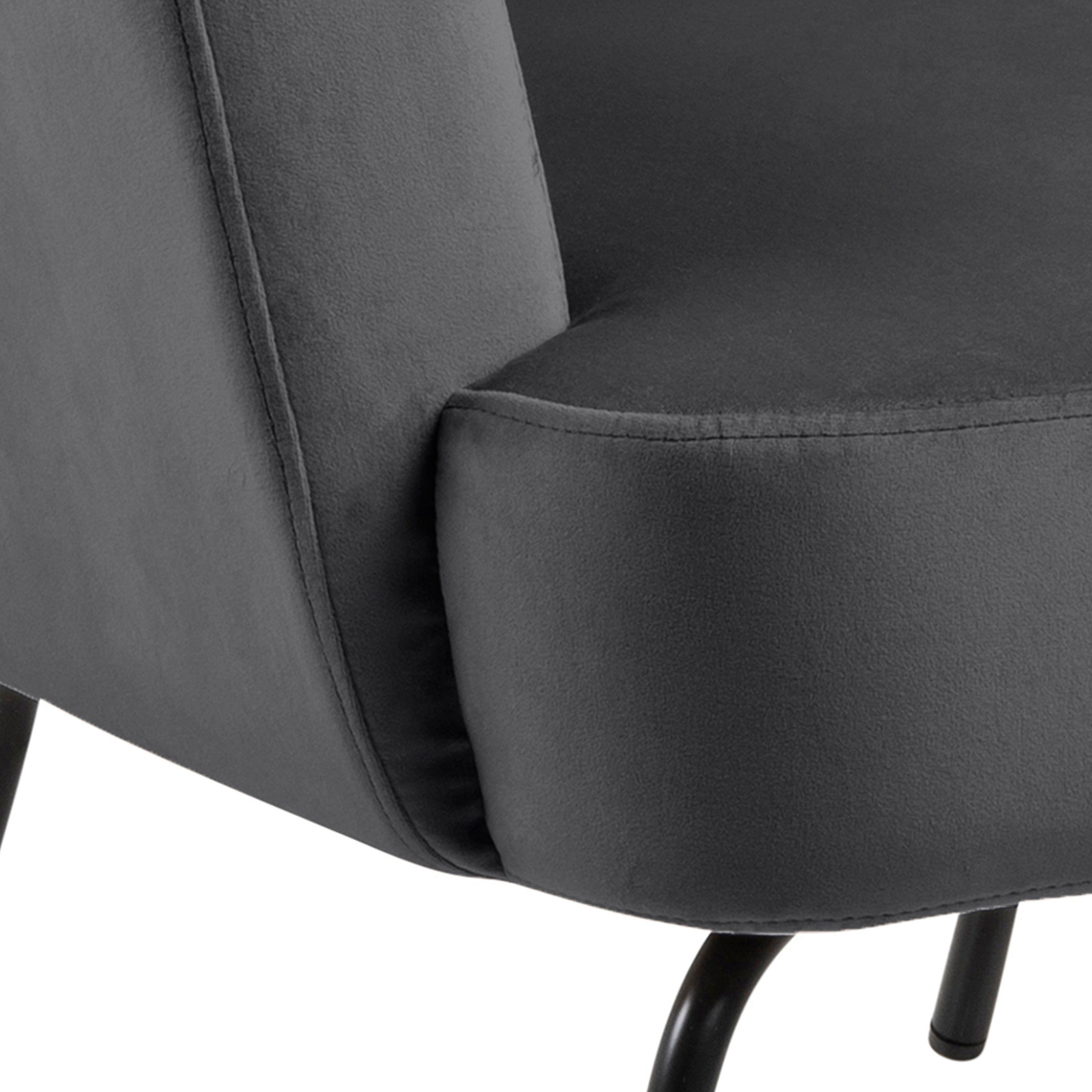 Melissa Lounge Chair in Dark Grey – FTG, view 9
