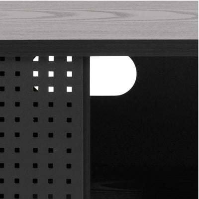 Angus TV Unit with 1 Sliding Door in Black – FTG, view 9