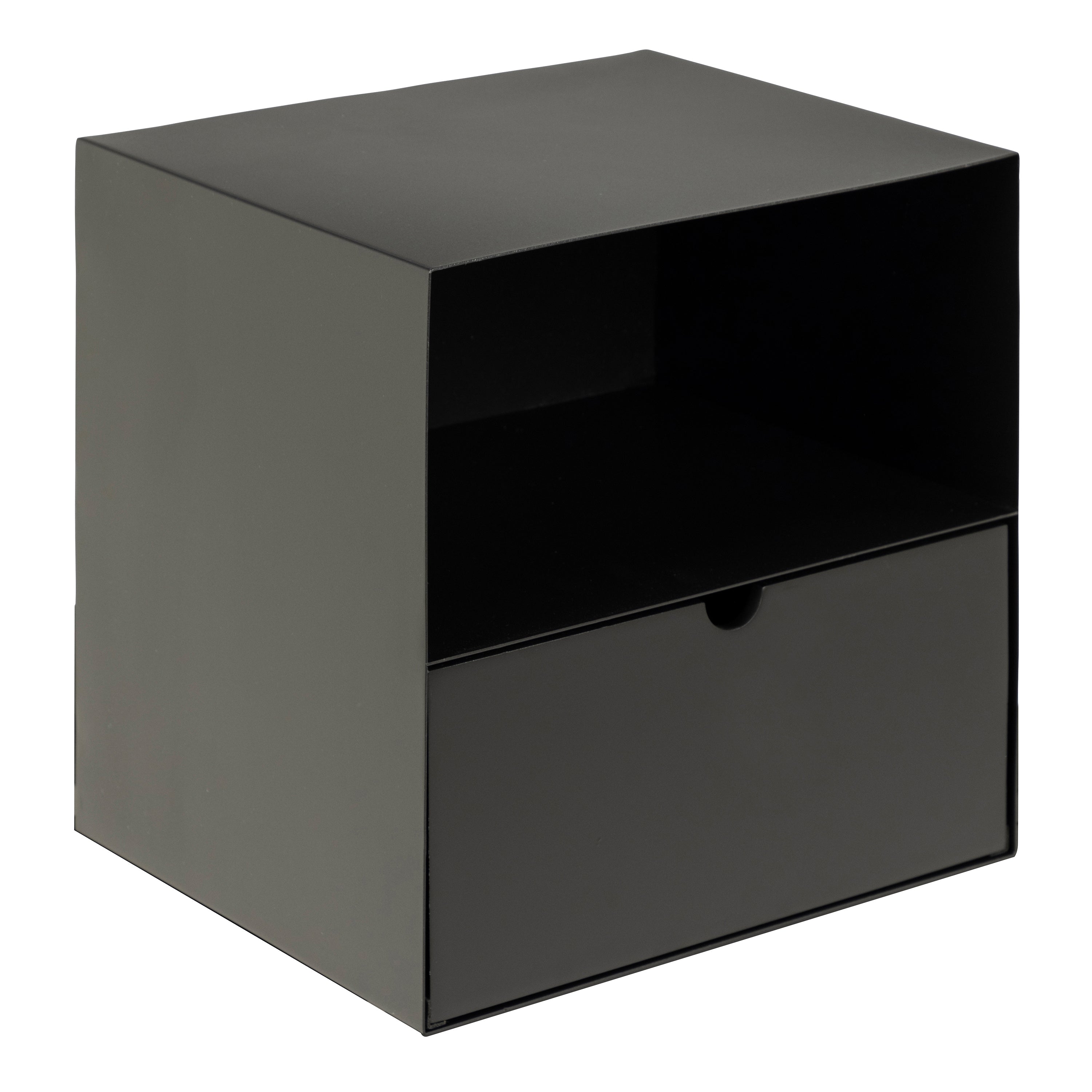 Joliet 1 Drawer Wallmounted Bedside Table in Matt Black – FTG