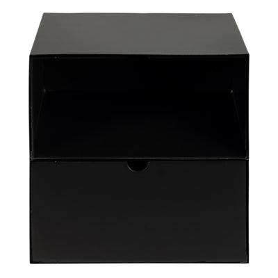 Joliet 1 Drawer Wallmounted Bedside Table in Matt Black – FTG, view 2