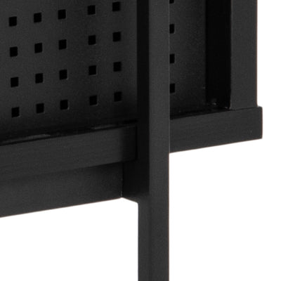 Angus Small Bookcase with 2 Sliding Doors in Black – FTG, view 12