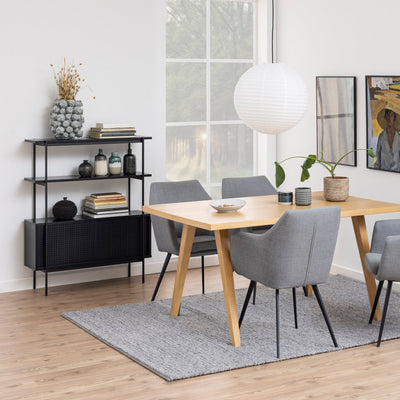 Angus Small Bookcase with 2 Sliding Doors in Black – FTG, view 8