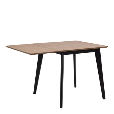 Roxby Extending Dining Table 80-120cm in Oak & Black Included 2 Roxby Dining Chairs in Black and Oak – FTG, view 3
