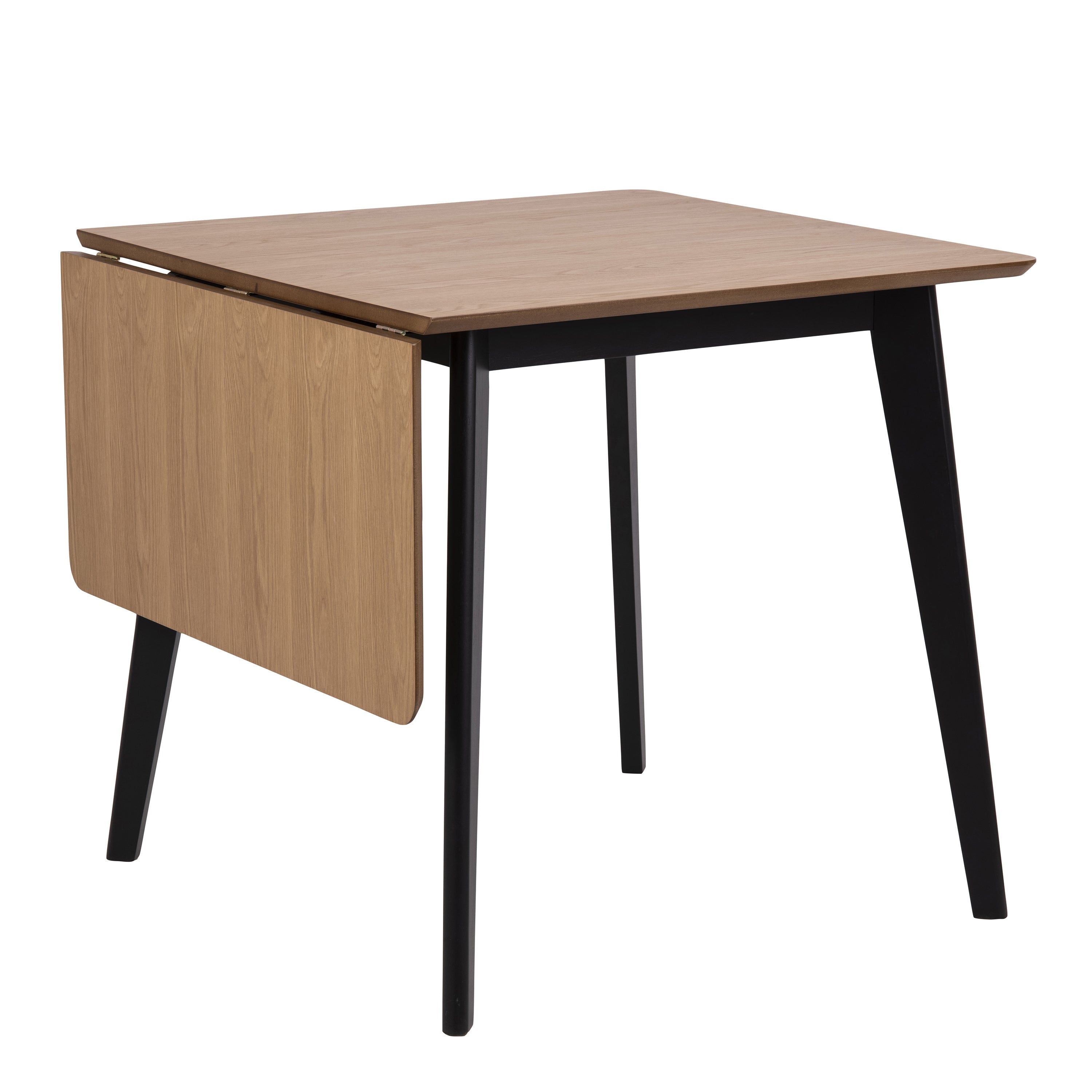 Roxby Extending Dining Table 80-120cm in Oak & Black Included 4 Roxby Dining Chairs in Black and Oak – FTG, view 2