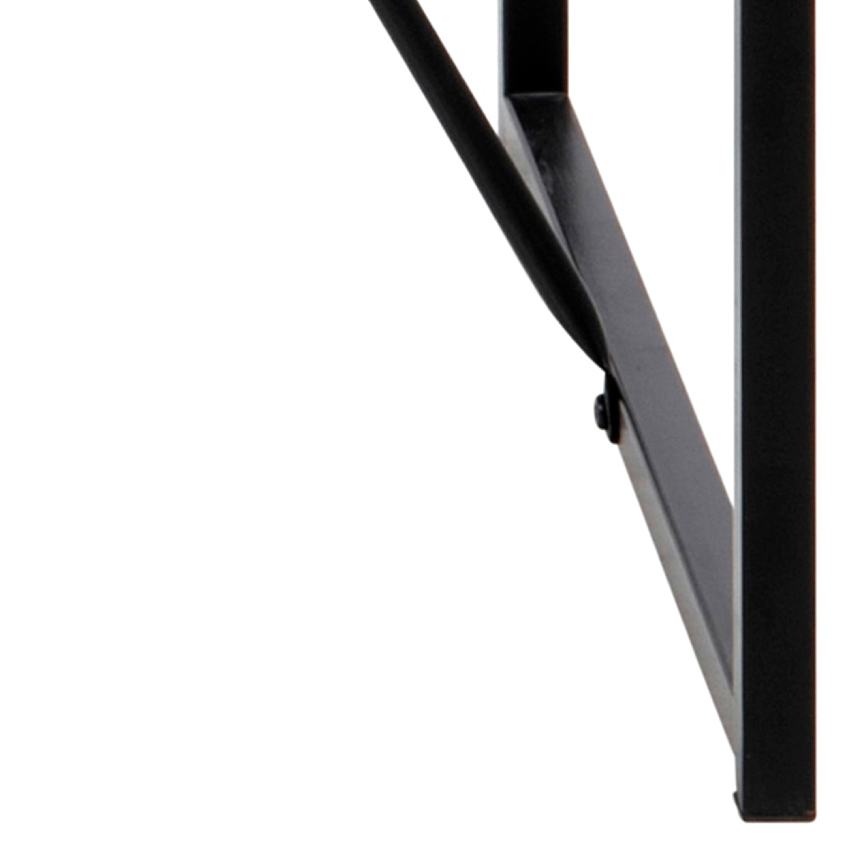 Seaford Black Metal Bar Table with Black Ash Top – FTG, view 10