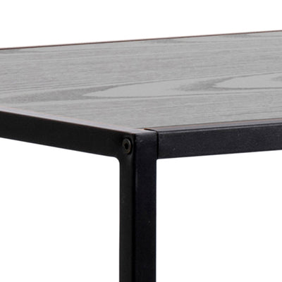Seaford Black Metal Bar Table with Black Ash Top – FTG, view 6